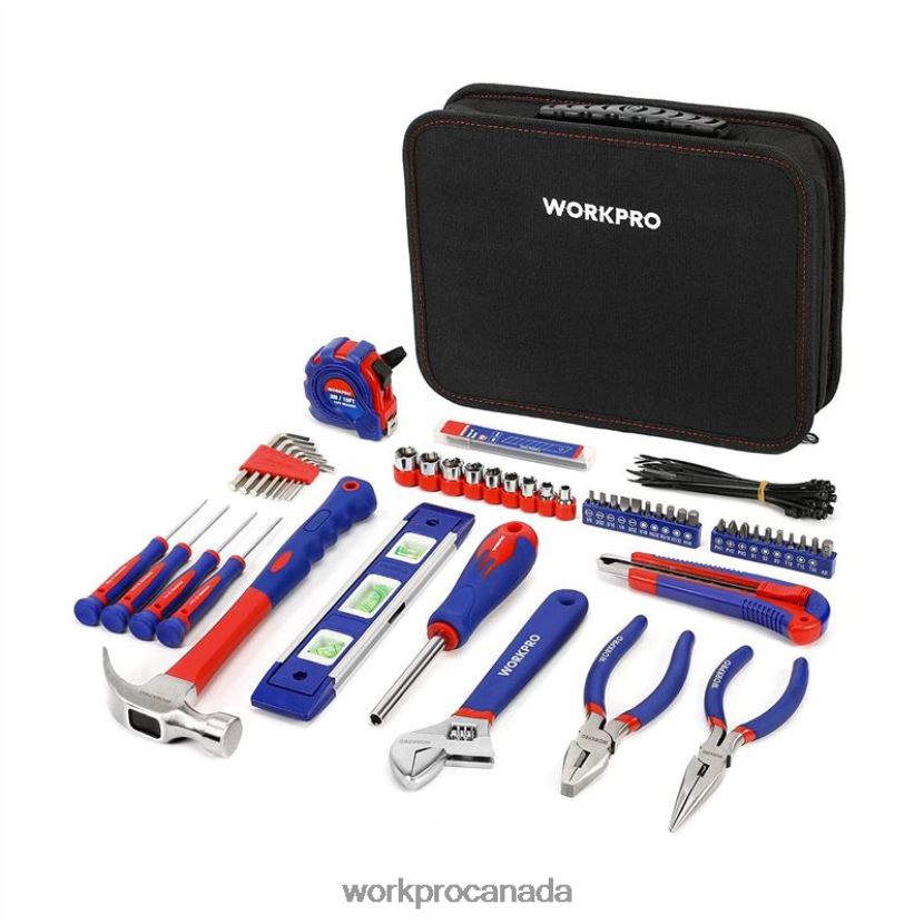 Helpful WORKPRO 100 Pcs Kitchen Drawer Household Hand Tool Set with Easy Carrying Pouch Tool ZNRDXV304
