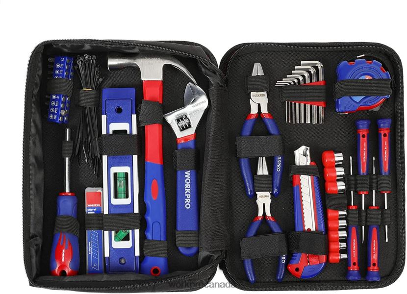 Helpful WORKPRO 100 Pcs Kitchen Drawer Household Hand Tool Set with Easy Carrying Pouch Tool ZNRDXV304