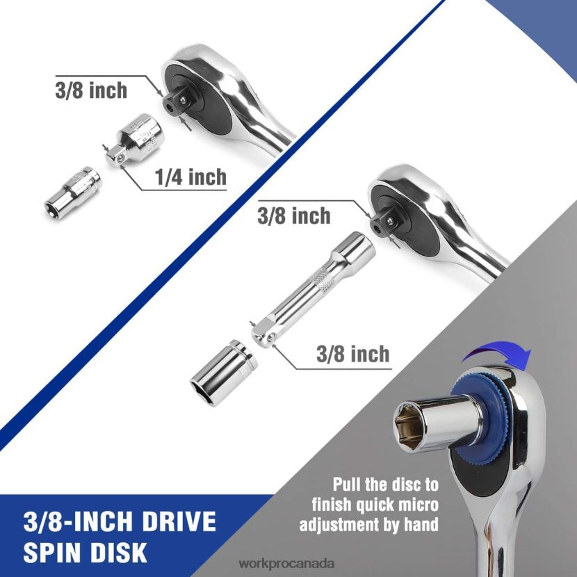 Helpful WORKPRO 39 Pcs Drive Socket Wrench Mechanics Tool Set with Tool Box Metric and SAE Tool ZNRDXV310