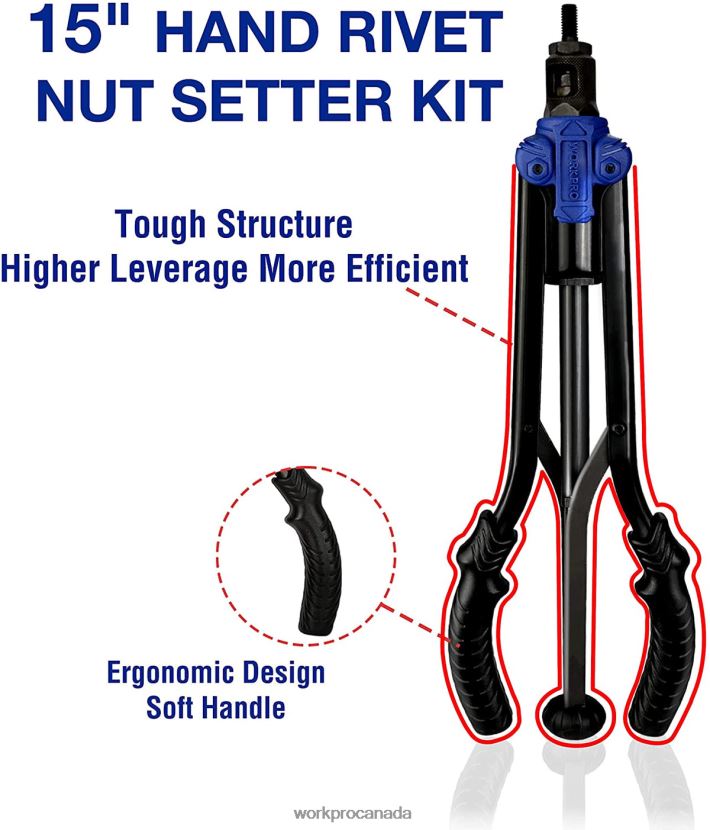 Helpful WORKPRO Rivet Nut Tool 70pcs Rivet Nuts and Carry Case Threaded Hand Nutsert Tool Kit Tool ZNRDXV309