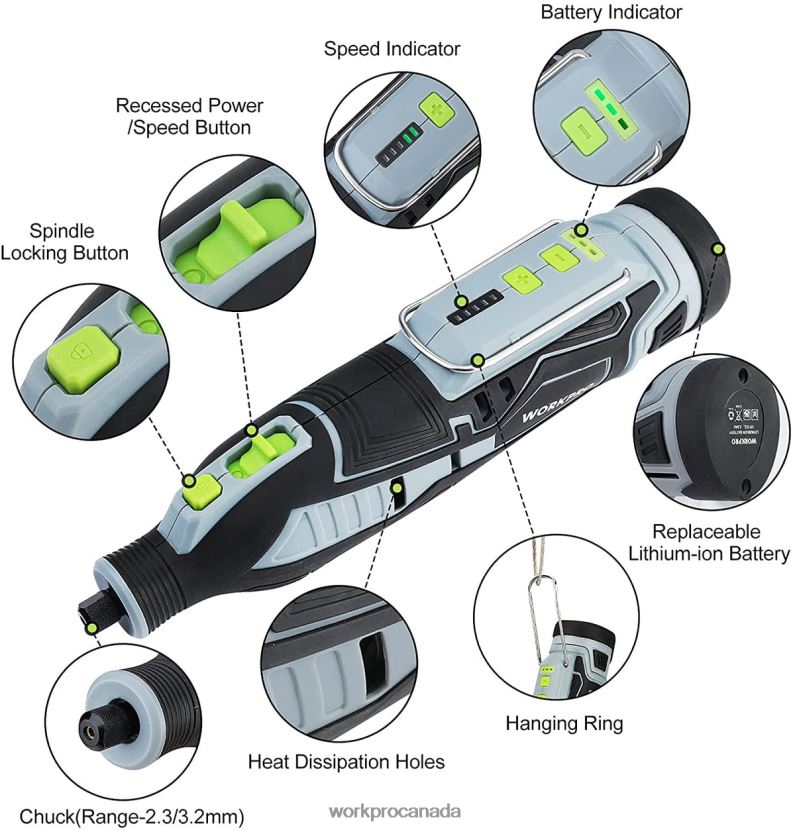 Morden WORKPRO 12V Cordless Rotary Tool Kit for Handmade and DIY Tool ZNRDXV226