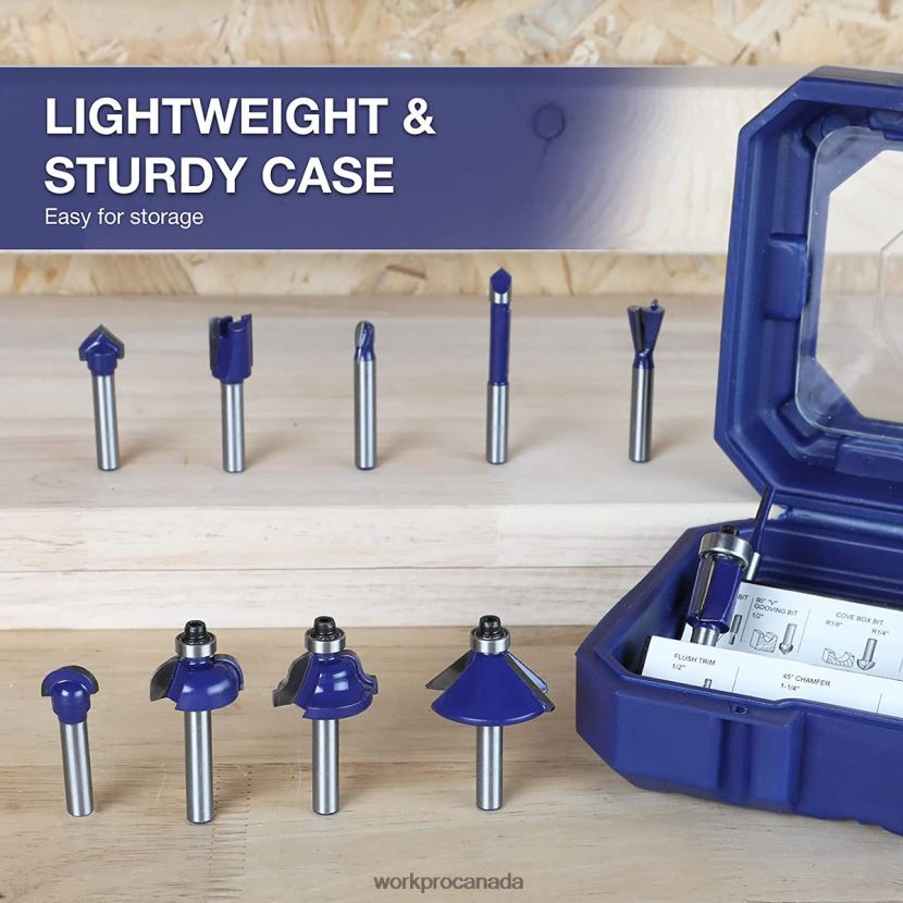 Morden WORKPRO 15 Pcs Router Bits Set, 1/4-Inch Shank Tungsten Carbide Router Bits Tool ZNRDXV130