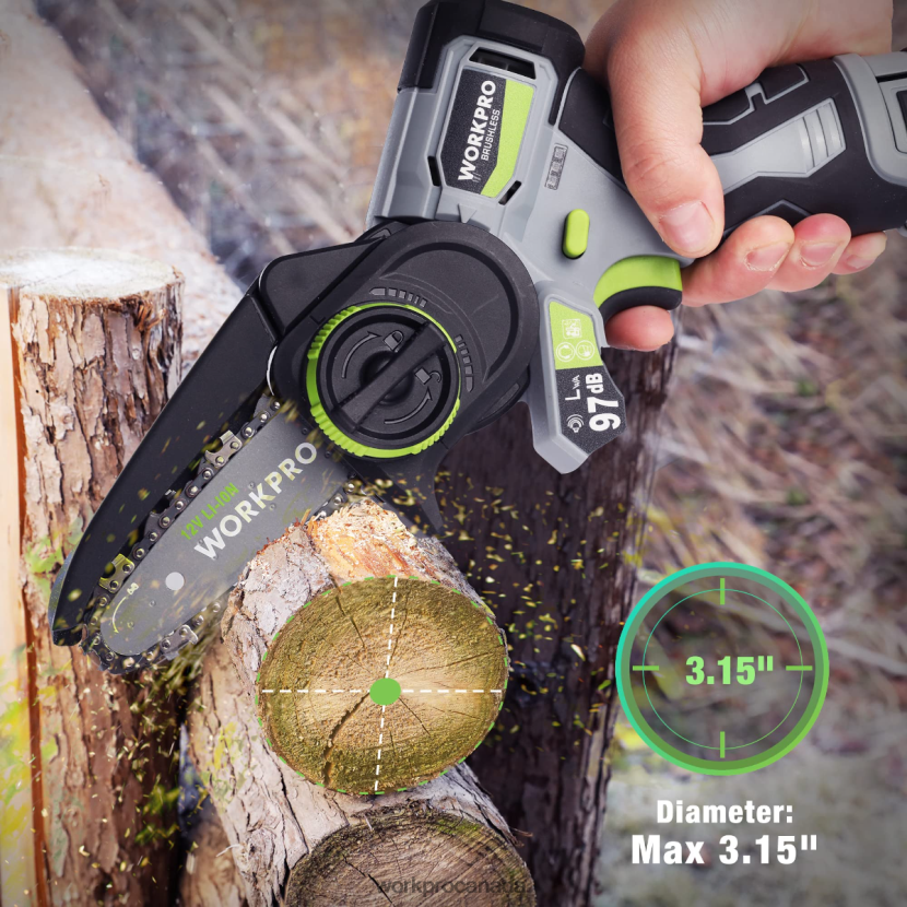 Morden WORKPRO Cordless Detail Belt Sander, Mini Chain Saw, Electric Blower, 3-in-1 Power Tool Combo Kit Tool ZNRDXV296