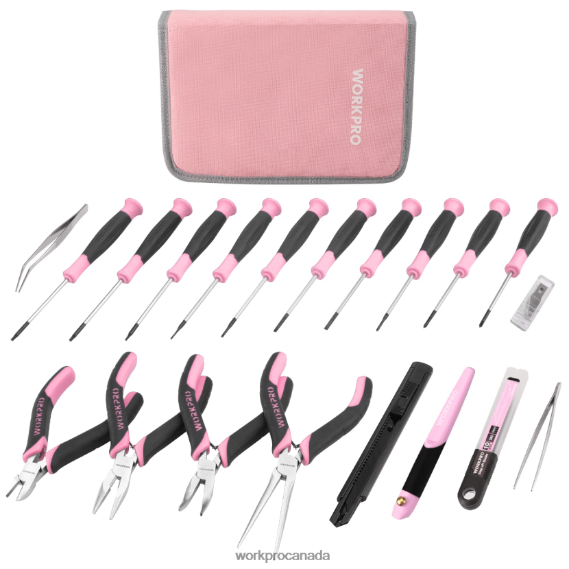 Pink/Blue WORKPRO 33 Pcs Precision Repair Tool Set Includes Pliers Set Tool ZNRDXV257