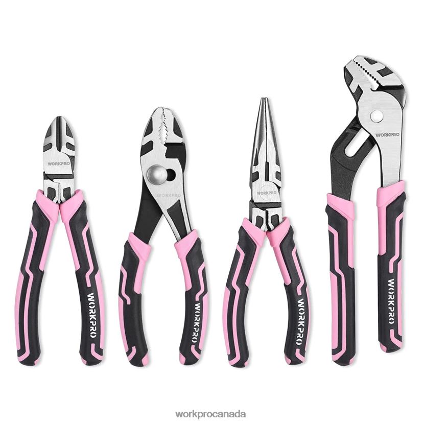 Pink WORKPRO 4 Pcs Pliers Set Tool ZNRDXV251