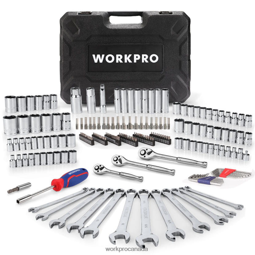 Useful WORKPRO Mechanic Tool Set, 192 Pcs Socket Wrench Set with Storage Case Tool ZNRDXV311