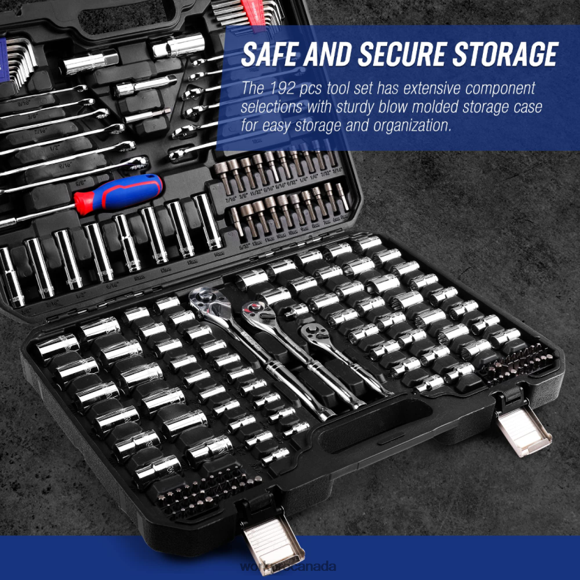 Useful WORKPRO Mechanic Tool Set, 192 Pcs Socket Wrench Set with Storage Case Tool ZNRDXV311