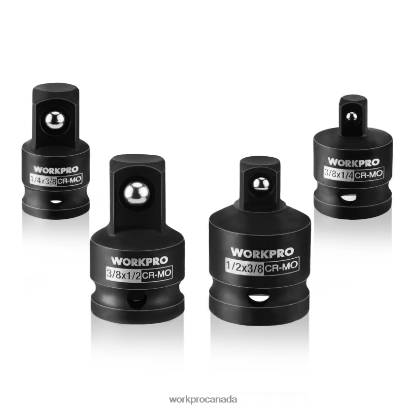 Helpful WORKPRO 4 Piece-Impact Driver Socket Adapter and Reducer Set, Wrench Conversion Kit Tool ZNRDXV94