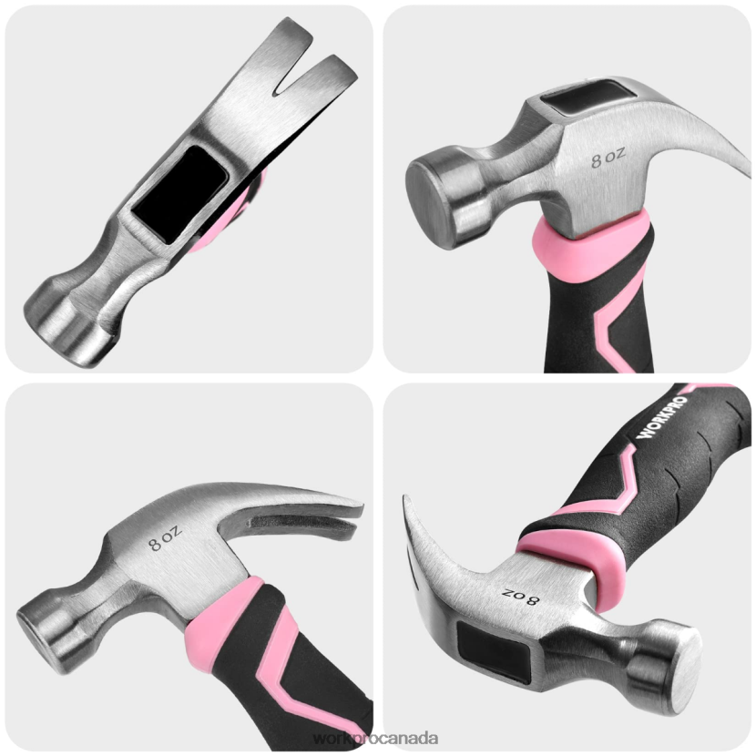 Helpful WORKPRO 8 oz Claw Hammer with Fiberglass Handle Tool ZNRDXV254