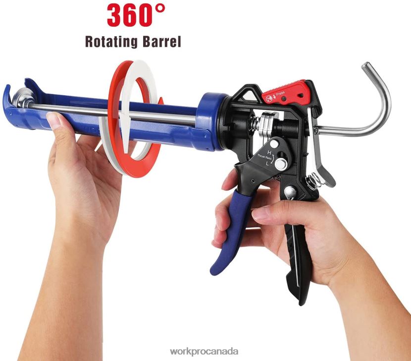 Helpful WORKPRO Adjustable Thrust Ratio Caulking Gun for Standard Caulk tubes Tool ZNRDXV135