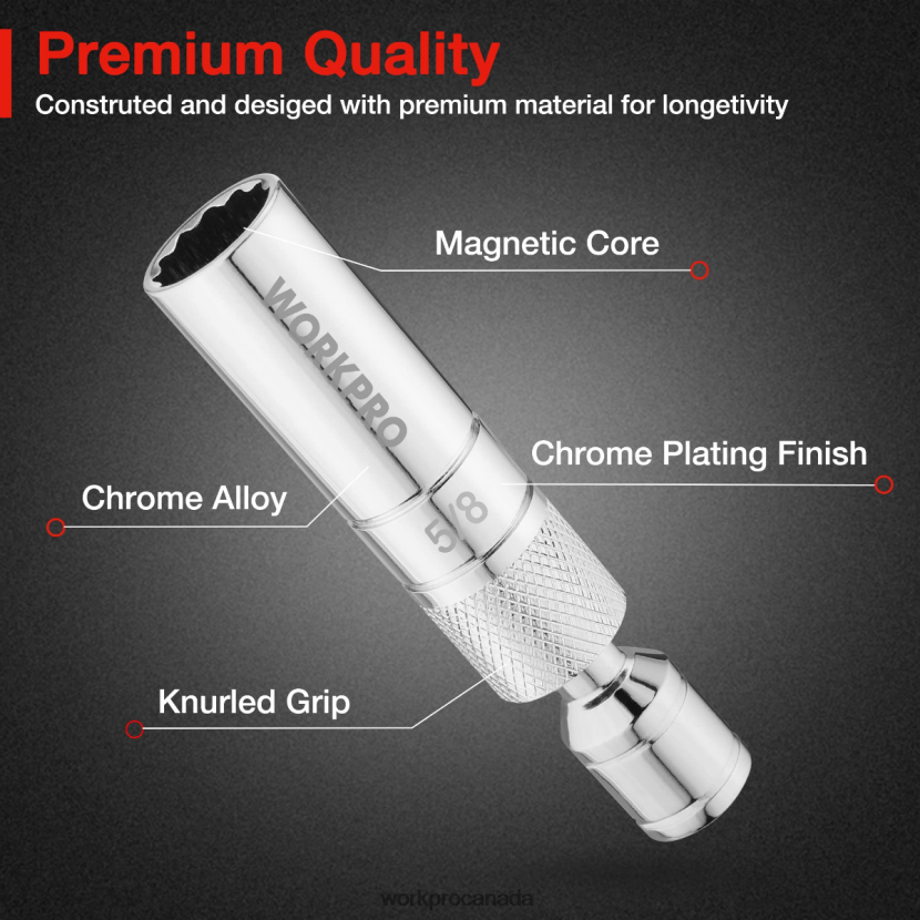 Helpful WORKPRO Magnetic Swivel Spark Plug With Thin Wall Socket Tool ZNRDXV147