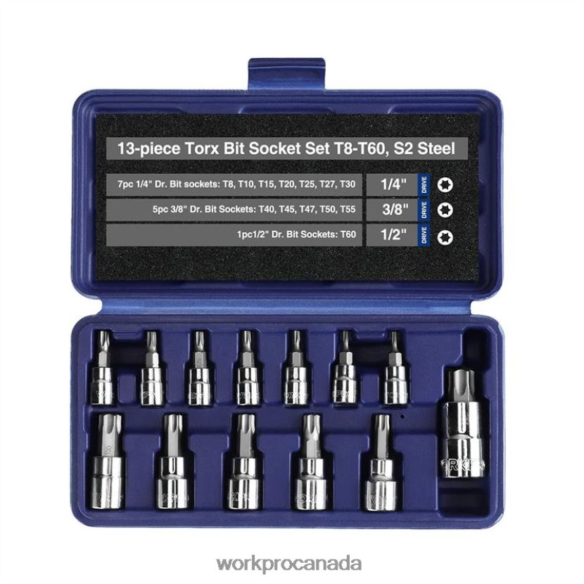 Morden WORKPRO 13 pcs Torx Bit Socket Set (For Hand Use Only) Tool ZNRDXV127