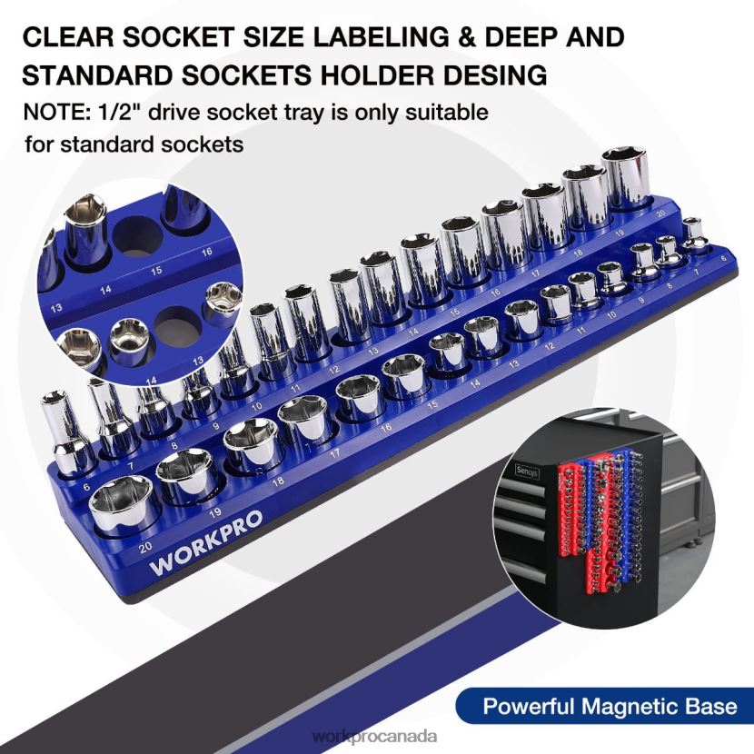 Morden WORKPRO Magnetic Receptacle Organizer Set of 4 Tool ZNRDXV134