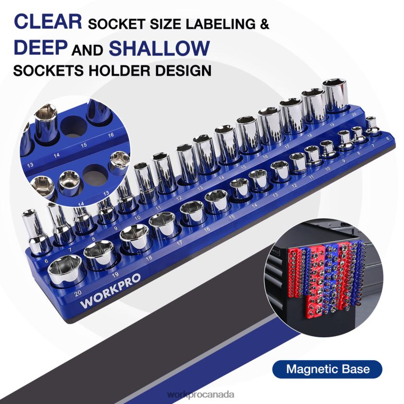 Morden WORKPRO Magnetic Receptacle Organizer Set of 6 Tool ZNRDXV126