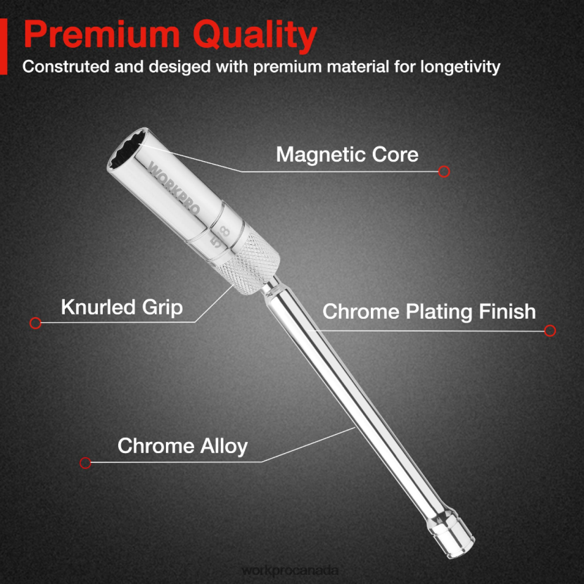 Morden WORKPRO Magnetic Swivel Spark Plug With Thin Wall Socket Tool ZNRDXV146