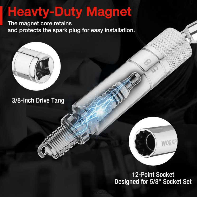 Morden WORKPRO Magnetic Swivel Spark Plug With Thin Wall Socket Tool ZNRDXV146