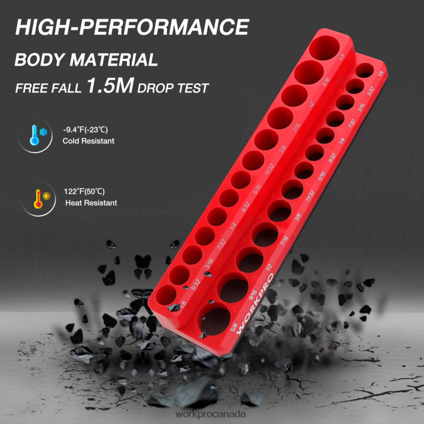 New WORKPRO Magnetic Socket Organizer Set Tool ZNRDXV131
