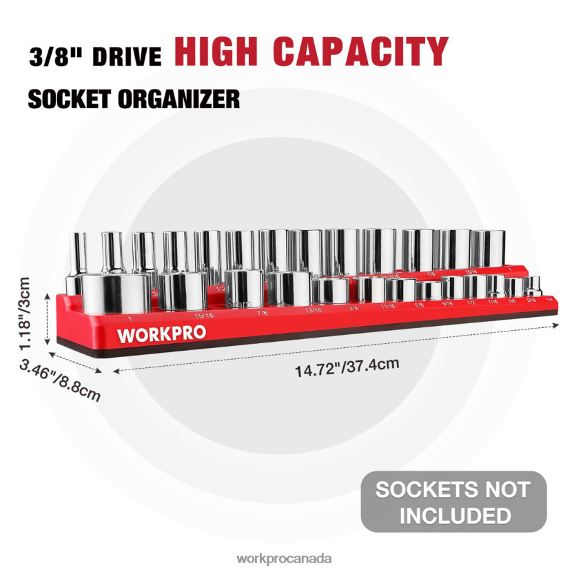 New WORKPRO Magnetic Socket Organizer Set Tool ZNRDXV131