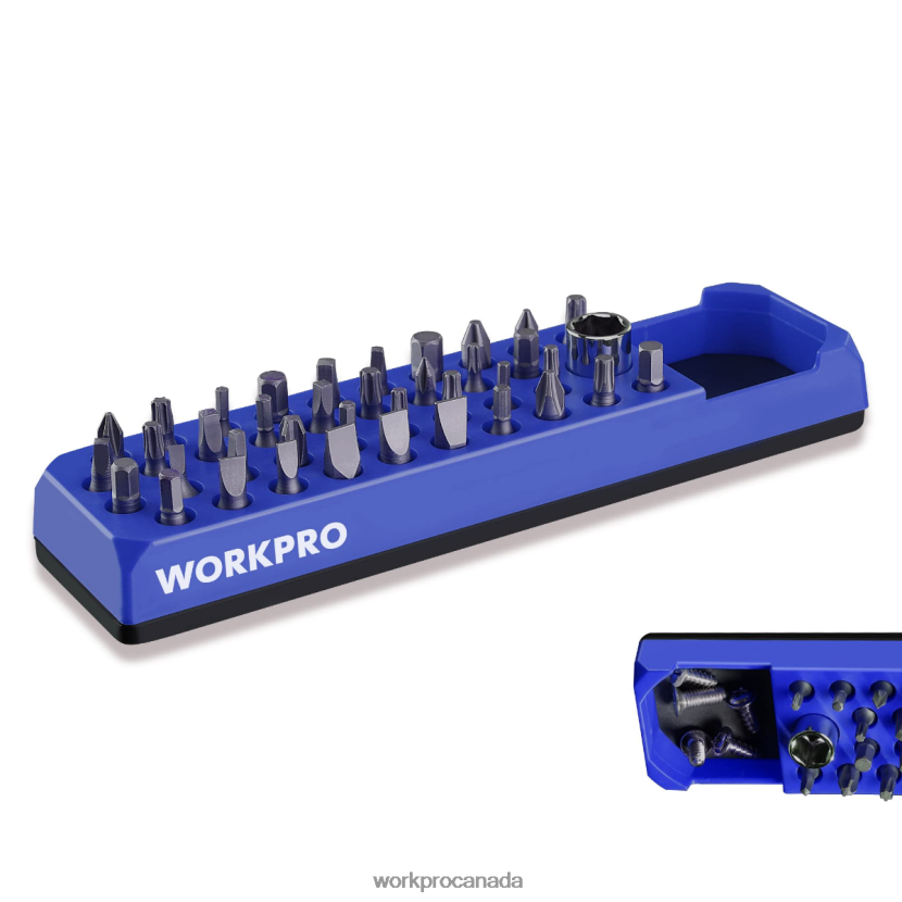 Red/Blue WORKPRO Magnetic Hex 39 Hole Screwdriver Drill Bit Organizer for 1/4 Inch Hex Bit & Drive Bit Adapter Tool ZNRDXV132