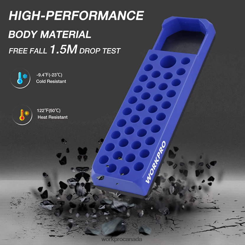 Red/Blue WORKPRO Magnetic Hex 39 Hole Screwdriver Drill Bit Organizer for 1/4 Inch Hex Bit & Drive Bit Adapter Tool ZNRDXV132