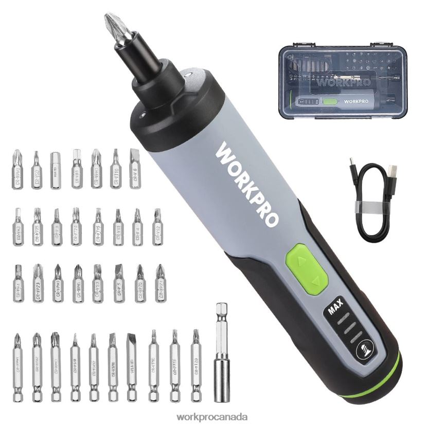 Useful WORKPRO 4V Electric Screwdriver, Rechargeable Cordless Screwdriver Set with LED Light Tool ZNRDXV232