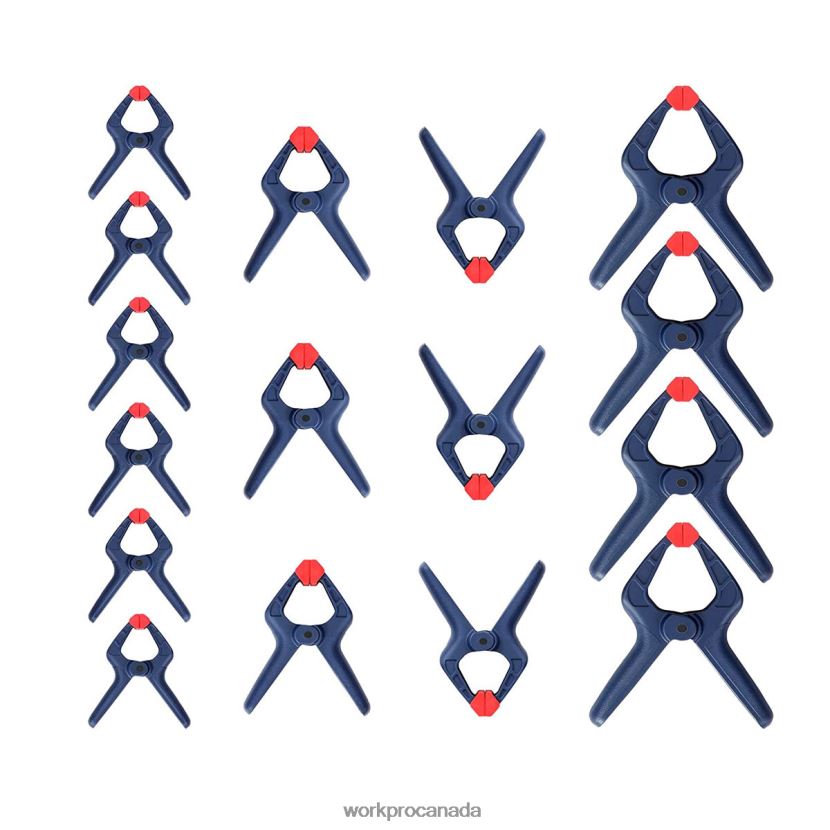 Blue WORKPRO 16 Pcs Nylon Spring Clamp Set for Woodworking Photography Studios and DIY Works Tool ZNRDXV119