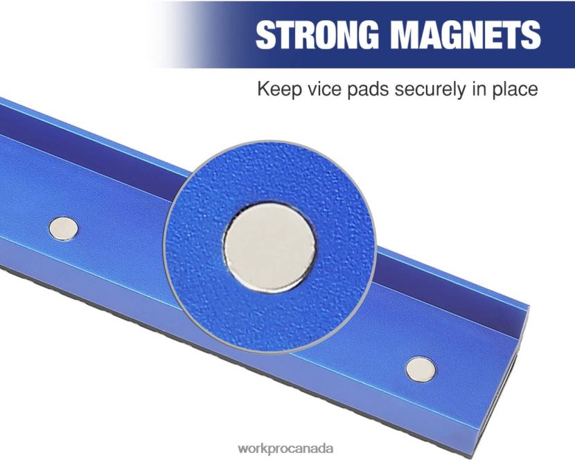 Morden WORKPRO 2-Pair Vise Jaw Pads, Magnetic Vise Jaw Covers Protectors, Multi-Groove Jaw Pads, and Aluminum Pads Set Tool ZNRDXV117