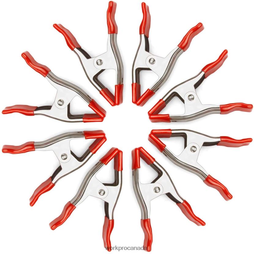 New WORKPRO 8 Pcs Metal Spring Clamps Nickel-plated Steel Heavy Duty Clamp Set 6-5/16 Inch for Woodworking Gripping Camping Photo Studios Tool ZNRDXV122