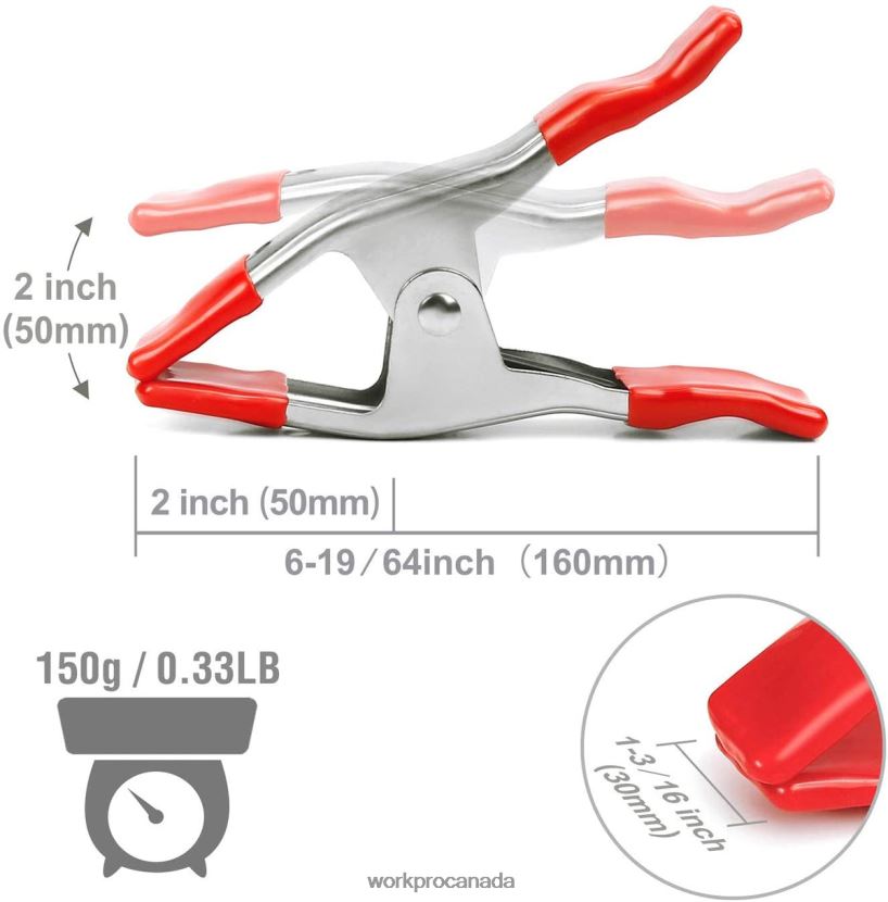 New WORKPRO 8 Pcs Metal Spring Clamps Nickel-plated Steel Heavy Duty Clamp Set 6-5/16 Inch for Woodworking Gripping Camping Photo Studios Tool ZNRDXV122