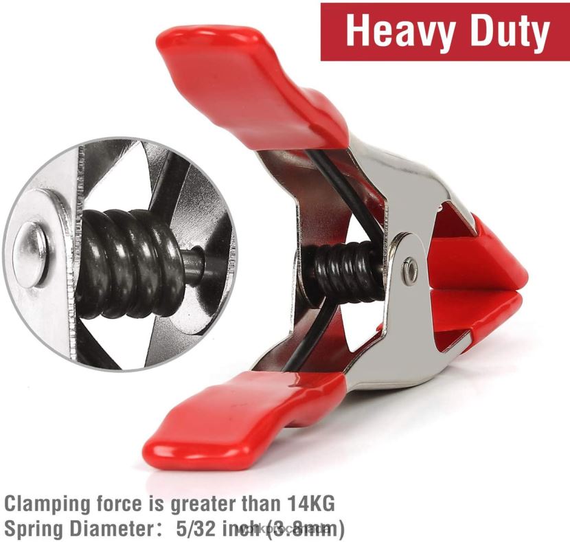 New WORKPRO 8 Pcs Metal Spring Clamps Nickel-plated Steel Heavy Duty Clamp Set 6-5/16 Inch for Woodworking Gripping Camping Photo Studios Tool ZNRDXV122