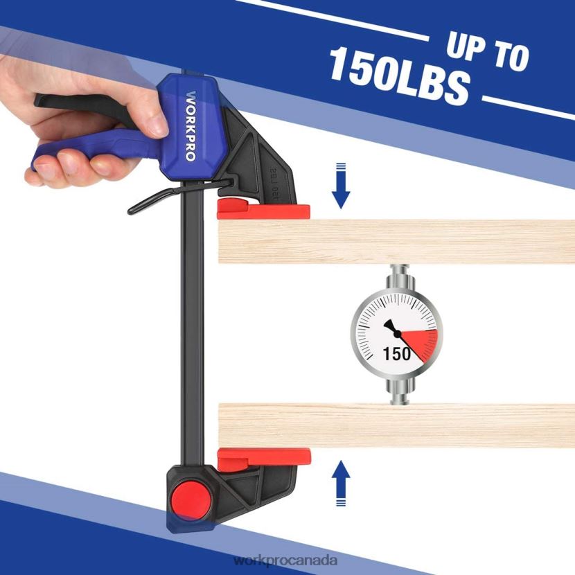 Useful WORKPRO 6 Pcs Woodworking Bar Clamps Tool ZNRDXV115