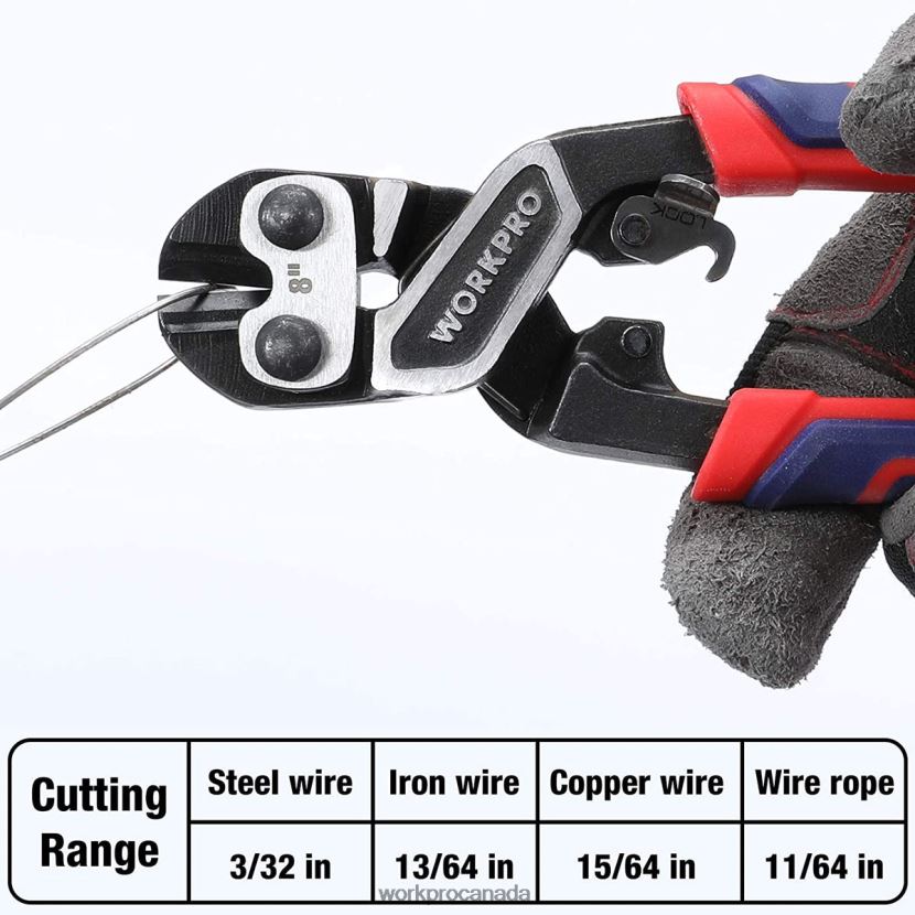 Morden WORKPRO Mini Bolt Cutter with Security Lock & More Efficient Leverage Tool ZNRDXV154