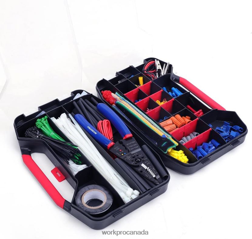 Useful WORKPRO 582 Pcs Crimp Terminals Wire Connectors Heat Shrink Tube Electrical Repair Kit with Wire Cutter Stripper Tool ZNRDXV152