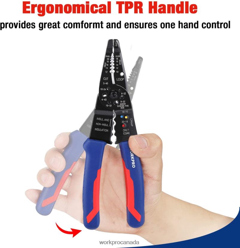 Useful WORKPRO 8-Inch Wire Stripper, Multi-Tool Wire Cutter for Stripping, Cutting and Crimping Tool ZNRDXV158