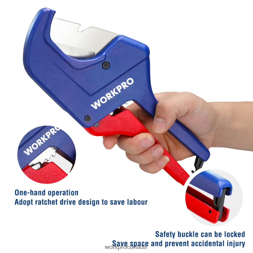 Useful WORKPRO Ratchet PVC Pipe Cutter Tool Tool ZNRDXV155