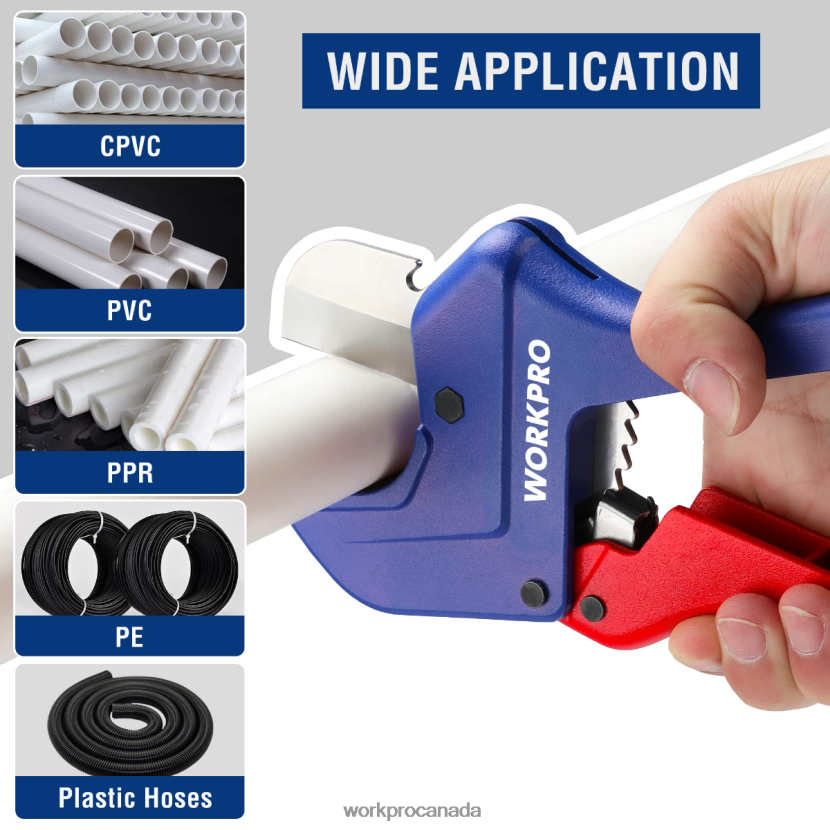 Useful WORKPRO Ratchet PVC Pipe Cutter Tool Tool ZNRDXV155