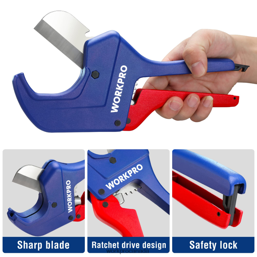Useful WORKPRO Ratchet PVC Pipe Cutter Tool Tool ZNRDXV155