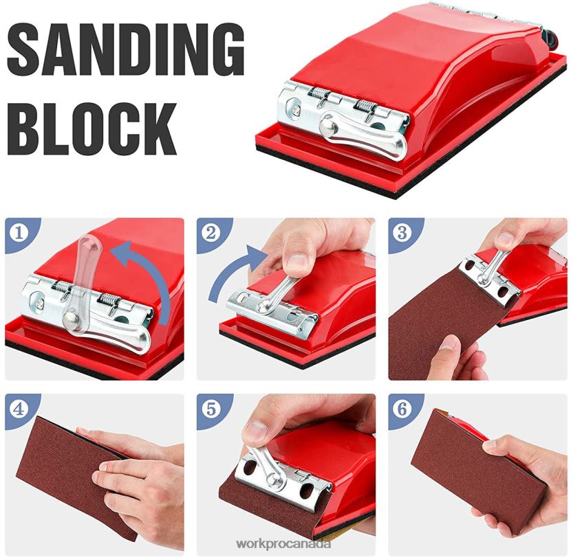 Helpful WORKPRO 24 Packs of Sandpaper 80-600 Assorted Grit with Holder Tool ZNRDXV150