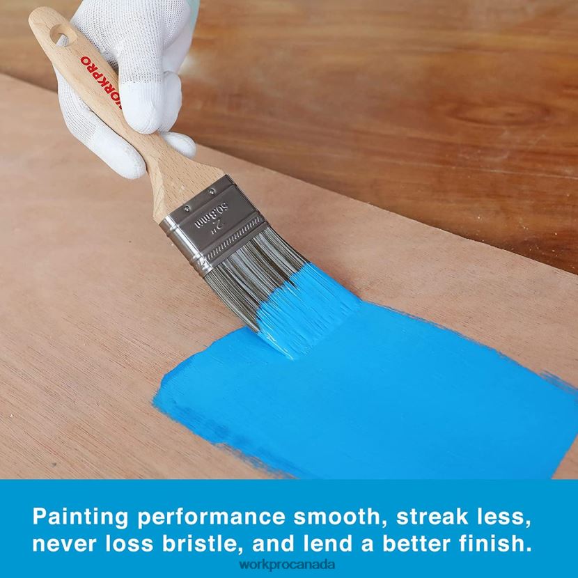 Morden WORKPRO Paint Brushes Set, 5 Pcs Professional Flat and Angle Sash Paint Brush with Wood Handle Tool ZNRDXV151