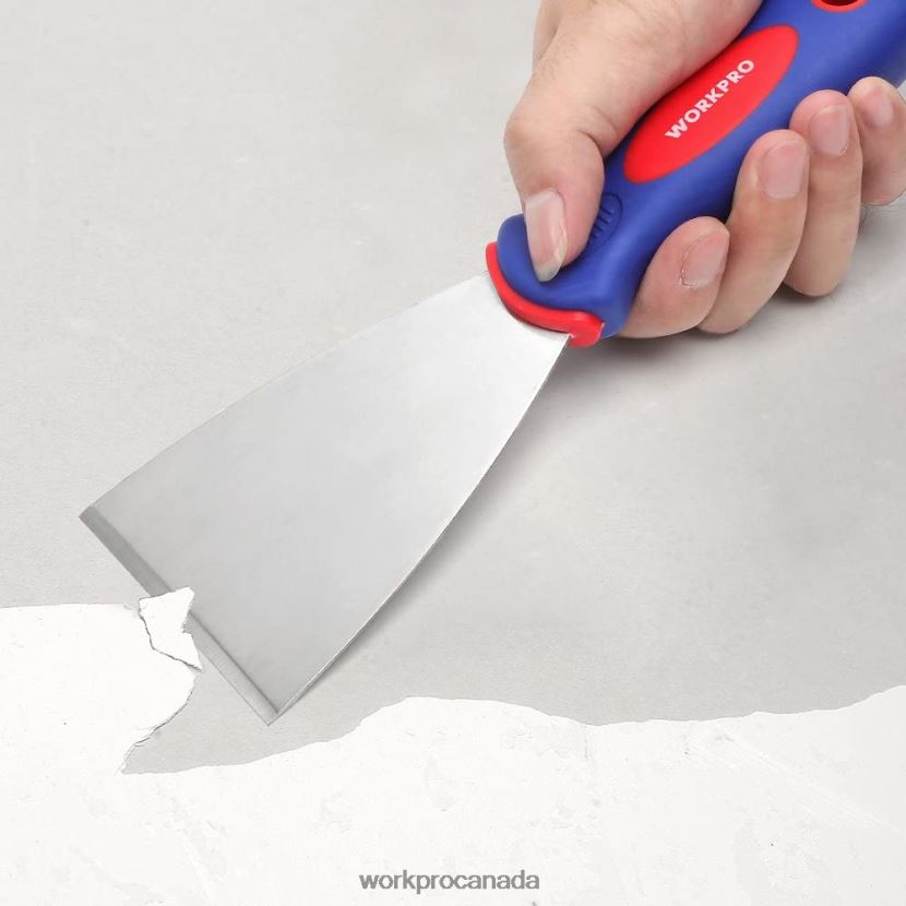 New WORKPRO 4 Pcs Stainless Steel Made Putty Knife Set Tool ZNRDXV149