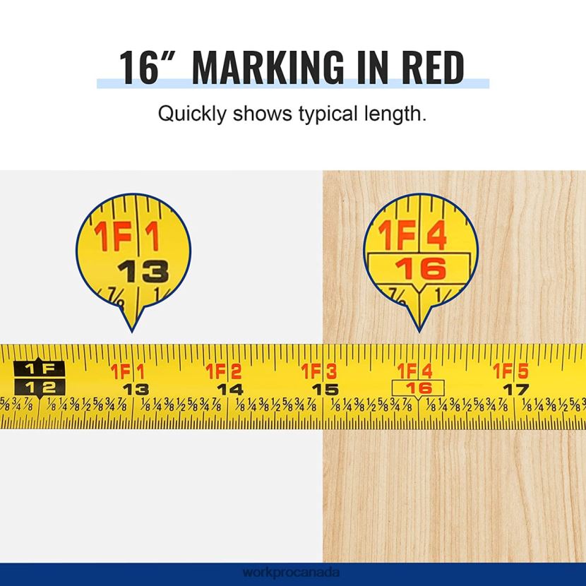 Helpful WORKPRO Tape Measure 25 FT Tool ZNRDXV112