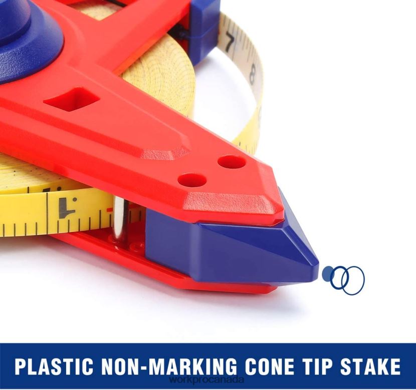 New WORKPRO Open Reel Tape Measure with Double Nylon Coated Fiberglass Blade, 100 Feet Tool ZNRDXV109