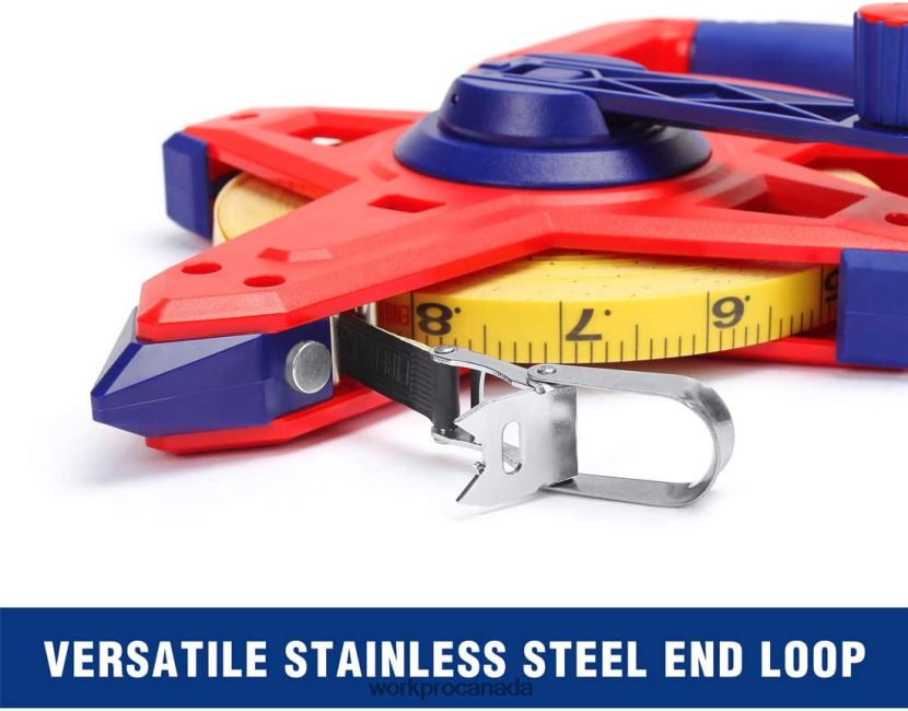 New WORKPRO Open Reel Tape Measure with Double Nylon Coated Fiberglass Blade, 100 Feet Tool ZNRDXV109