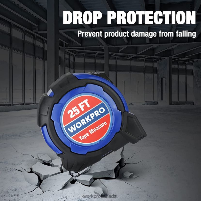Useful WORKPRO 25FT Tape Measure, 1/8 Fractions, and 1/32 Accuracy Easy Read Measuring Tape, Retractable Nylon Coating Measurement Tape Tool ZNRDXV105