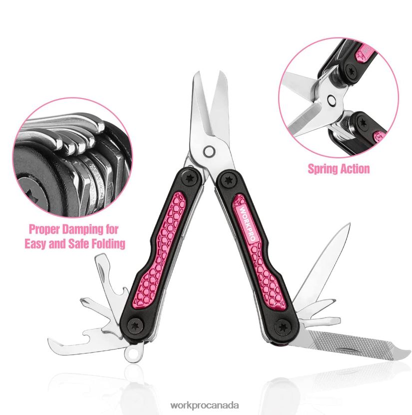 Pink WORKPRO Utility Knife & Multi Tool Set Tool ZNRDXV44