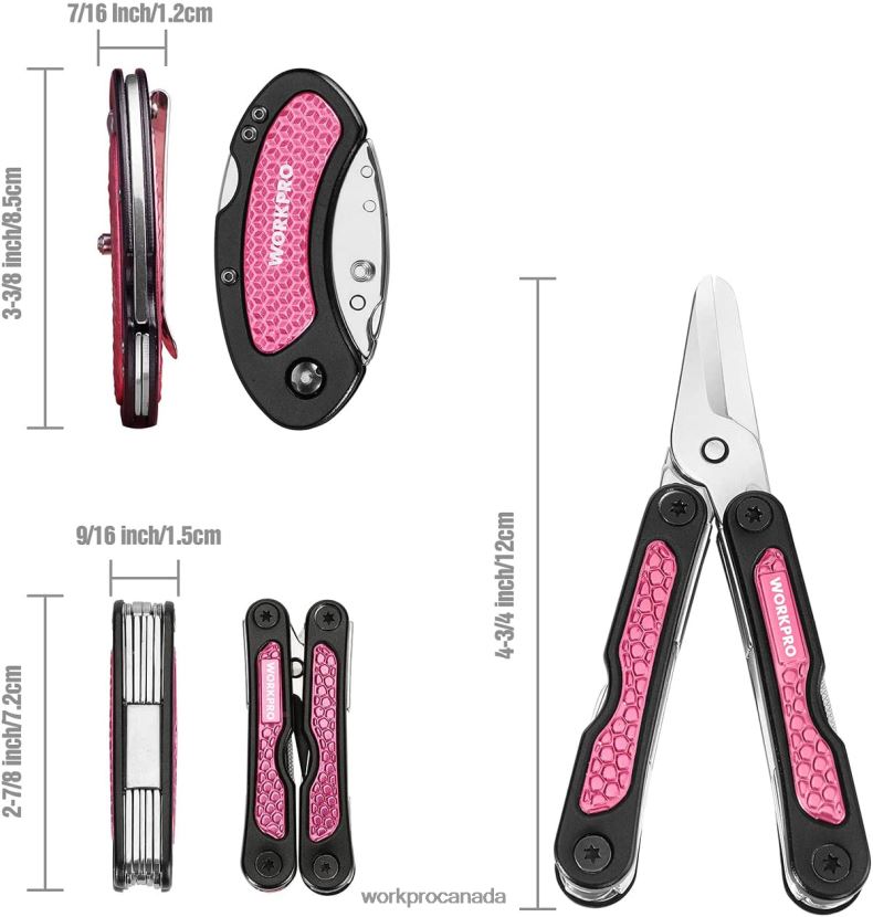 Pink WORKPRO Utility Knife & Multi Tool Set Tool ZNRDXV44