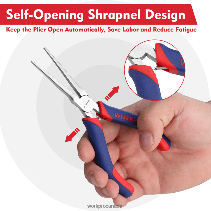 Morden WORKPRO 2-Pcs Mini Needle Nose Pliers Set, Long Nose Pliers, Bent Nose Pliers Tool ZNRDXV73