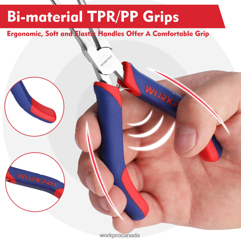 Morden WORKPRO 2-Pcs Mini Needle Nose Pliers Set, Long Nose Pliers, Bent Nose Pliers Tool ZNRDXV73