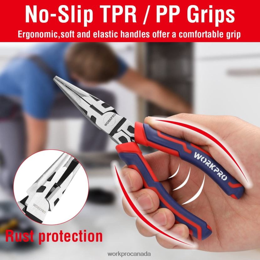 Morden WORKPRO 4 Pcs Premium CR-V Construction Pliers Tool Sets Tool ZNRDXV72
