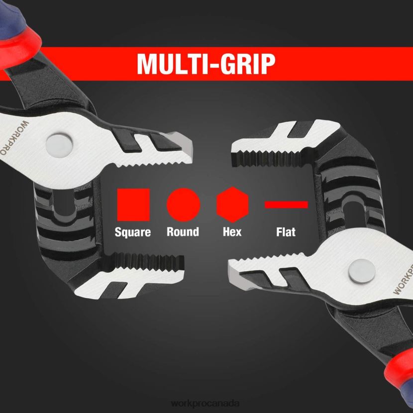 New WORKPRO 3 Pcs Adjustable Multipurpose Groove Joint Pliers Set Tool ZNRDXV68